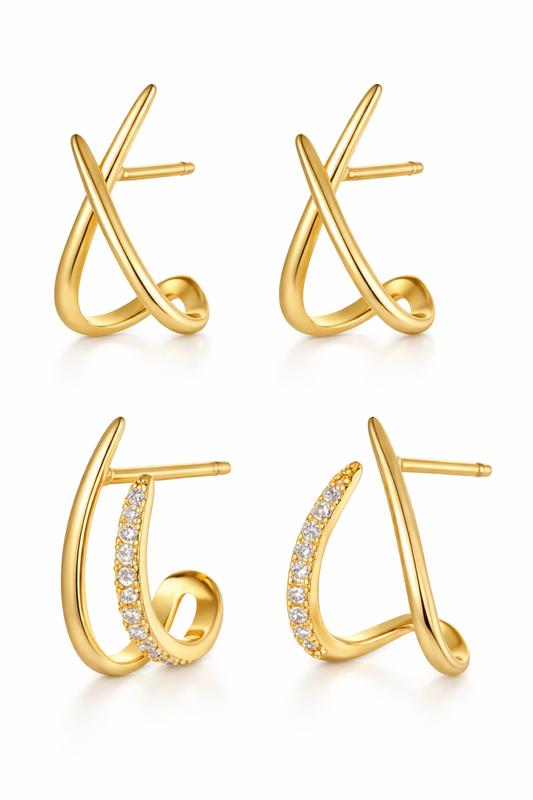 Amaya Aurelia Twist Ohrringe aus Silber mit spiralförmigem Design, elegante Damenschmuck für besondere Anlässe